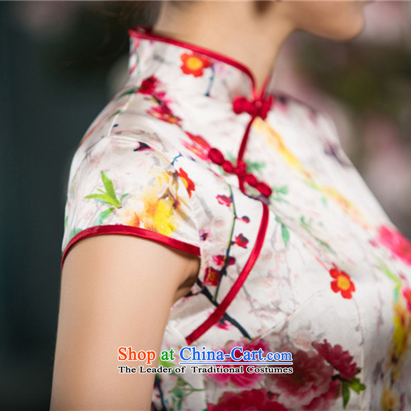 The Cayman Mui 2015 歆 Silk Cheongsam summer improved stylish ethnic cheongsam dress cheongsam dress SZ S2236 2XL, 歆 ink (MOXIN) , , , shopping on the Internet