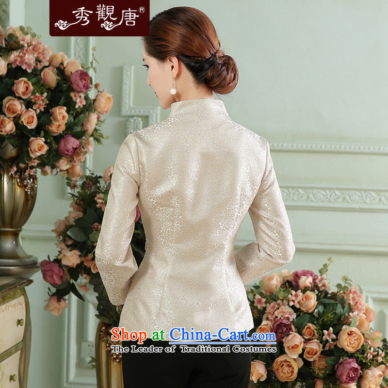 [Sau Kwun Tong] Kim seal new) Autumn 2015 Tang blouses and sophisticated long-sleeved shirt qipao embroidery XXL, Sau Kwun Tong White , , , shopping on the Internet