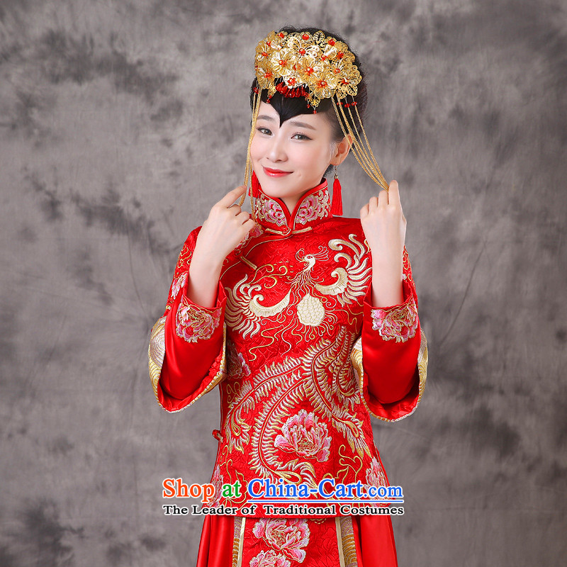 The Royal Advisory Groups to show the land use of the new Chinese dragon retro bride wedding dresses marriage bows services wedding gown ancient Chinese hi-bong-Koon-hsia previous Popes are placed a + model clothes Head Ornaments S Breast 86 royal land ad