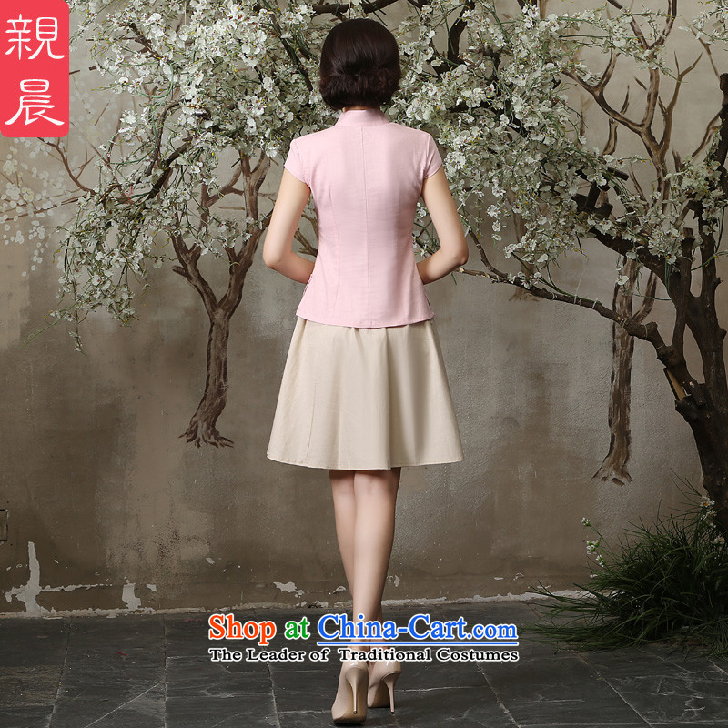 The pro-am new improved cheongsam clothes summer day-to-day, 2015, the Chinese Tang dynasty cotton linen cheongsam dress shirt 2XL, single shot pro-am , , , shopping on the Internet