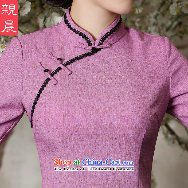 Morning Dress Shirt qipao pro-2015 new summer day-to-Tang Dynasty Chinese improved cotton Linen Dress Shirt + skirt S pro-am , , , shopping on the Internet