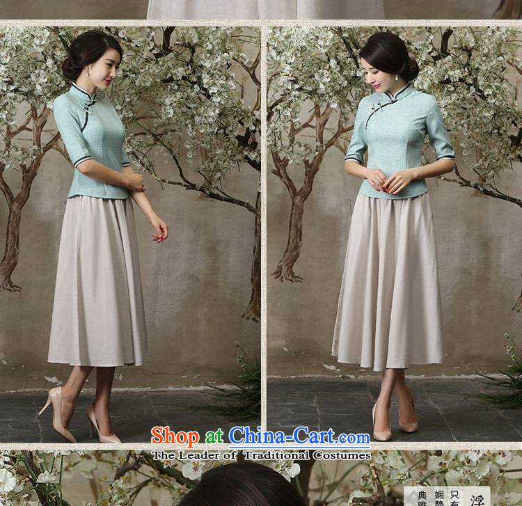 The pro-am new clothes in summer and autumn load qipao daily female Chinese Antique Tang Dynasty Han-improvement in the skirt sleeved shirt + skirt 2XL pictures, prices, brand platters! The elections are supplied in the national character of distribution, so action, buy now enjoy more preferential! As soon as possible.
