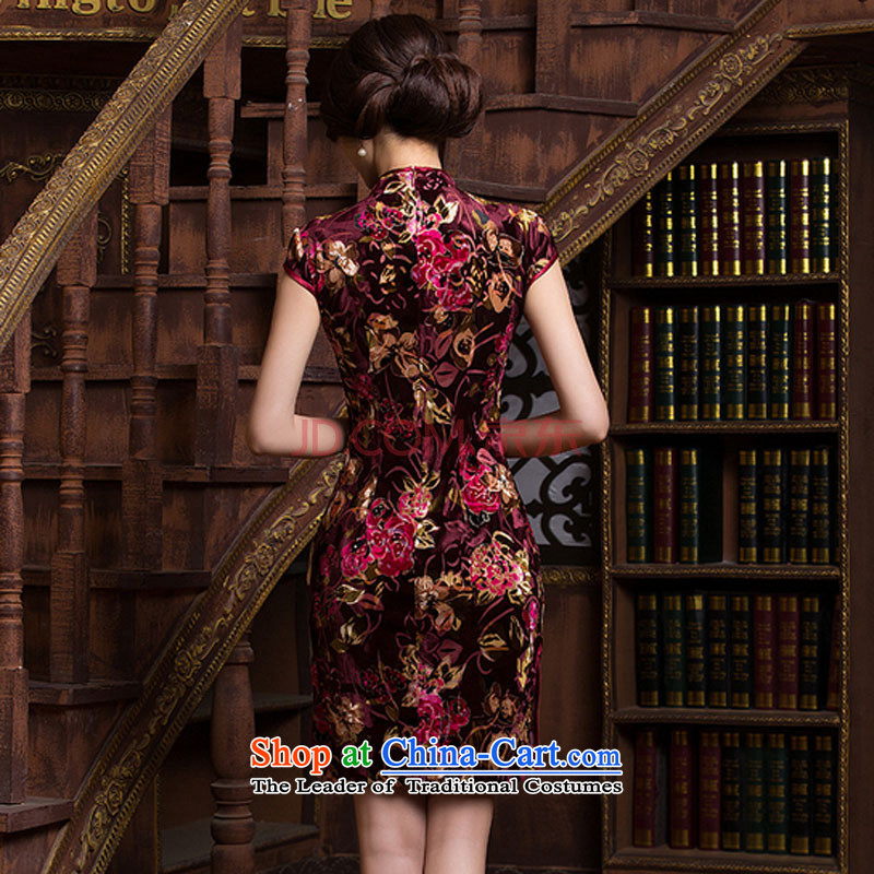 At the end of light female Kim scouring pads Sau San qipao stylish improved daily short skirt FZZ086 QIPAO) picture color light at the end of XL, , , , shopping on the Internet