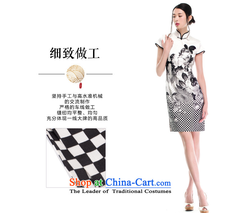 The 2015 autumn wood really new products women spend improved cheongsam dress positioning 53323 02 black and white photo L, prices, brand platters! The elections are supplied in the national character of distribution, so action, buy now enjoy more preferential! As soon as possible.