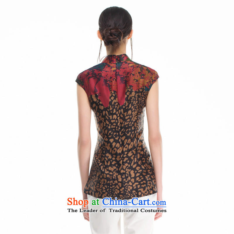 The 2015 autumn wood Really replace new women's Chinese silk shirt 32436 improved 00 tea color wooden really a , , , XL, online shopping