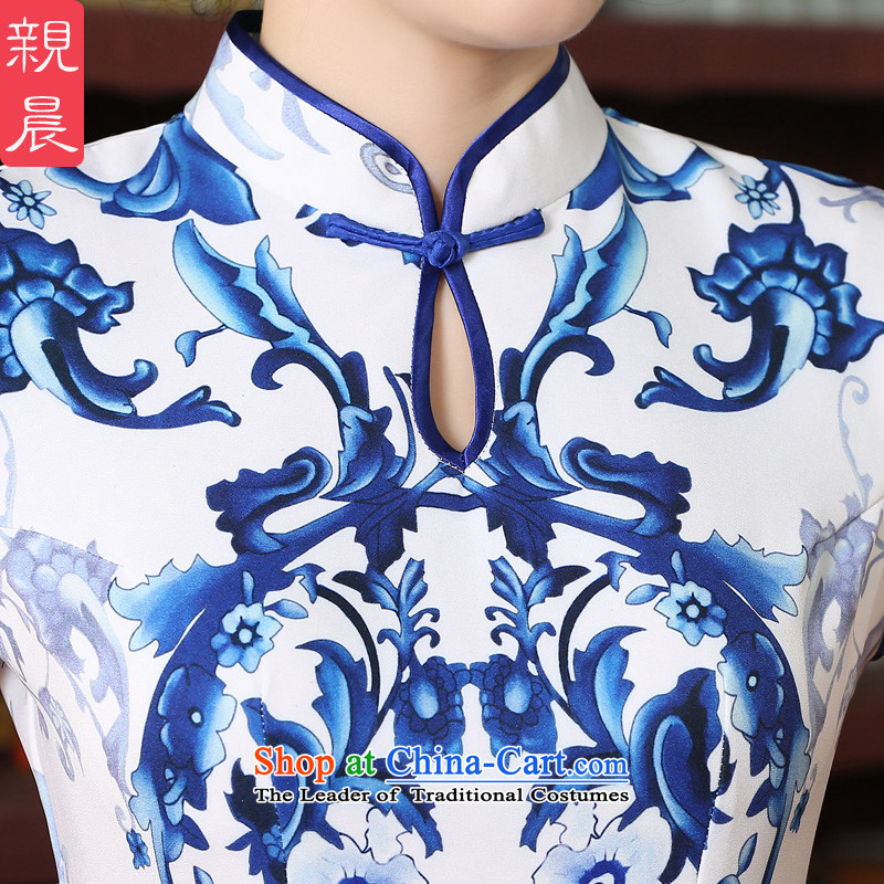 The pro-am new、Qipao Length of 2015 summer day-to-large chinese president retro improved cheongsam dress long M, PRO-AM , , , shopping on the Internet