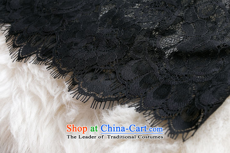 2015 Autumn and winter stamp Hami Lace Embroidery Stamp lace decorated beautifully dresses #A498 black M picture, prices, brand platters! The elections are supplied in the national character of distribution, so action, buy now enjoy more preferential! As soon as possible.