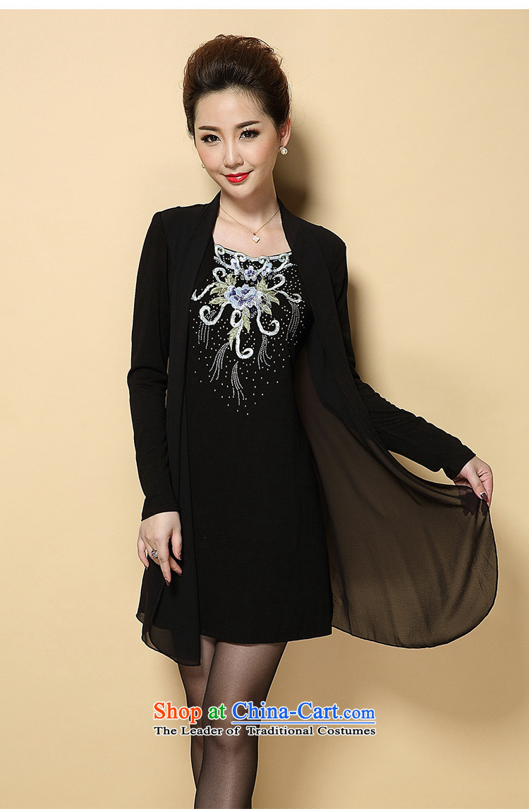 Memnarch 琊 Connie dress in the autumn of 2015, the new elderly mother with embroidered large temperament code Sau San leave two kits dresses Black Rose XXXL picture, prices, brand platters! The elections are supplied in the national character of distribution, so action, buy now enjoy more preferential! As soon as possible.