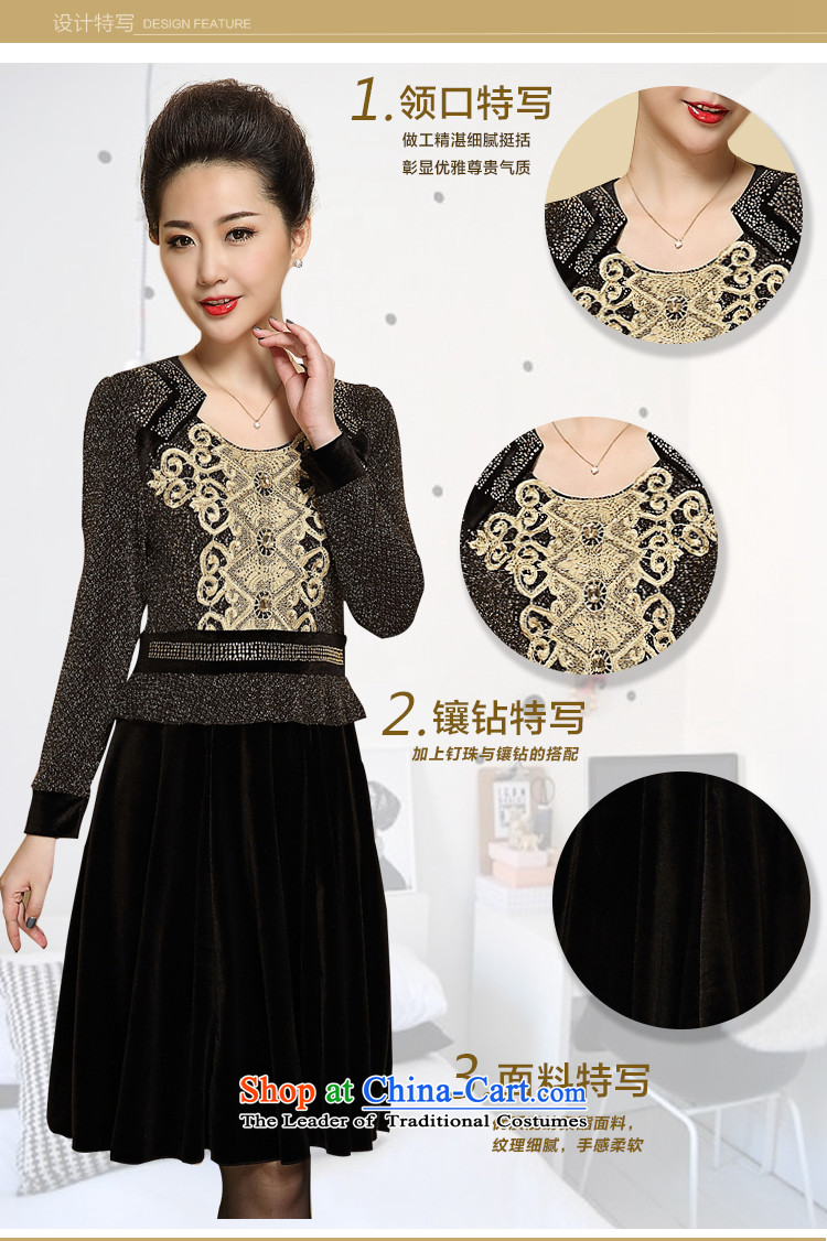 Memnarch 琊 Connie dress autumn 2015 new) large load mother of older women thick mm video thin strain Sau San dresses picture color 4XL Photo, prices, brand platters! The elections are supplied in the national character of distribution, so action, buy now enjoy more preferential! As soon as possible.