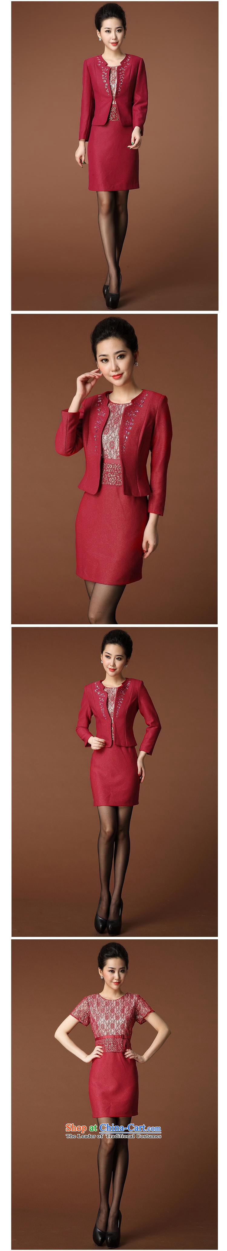 Memnarch 琊 Connie dress autumn 2015 new) Older MOM pack wedding wedding replace short-sleeved two kits dresses Red 4XL Photo, prices, brand platters! The elections are supplied in the national character of distribution, so action, buy now enjoy more preferential! As soon as possible.