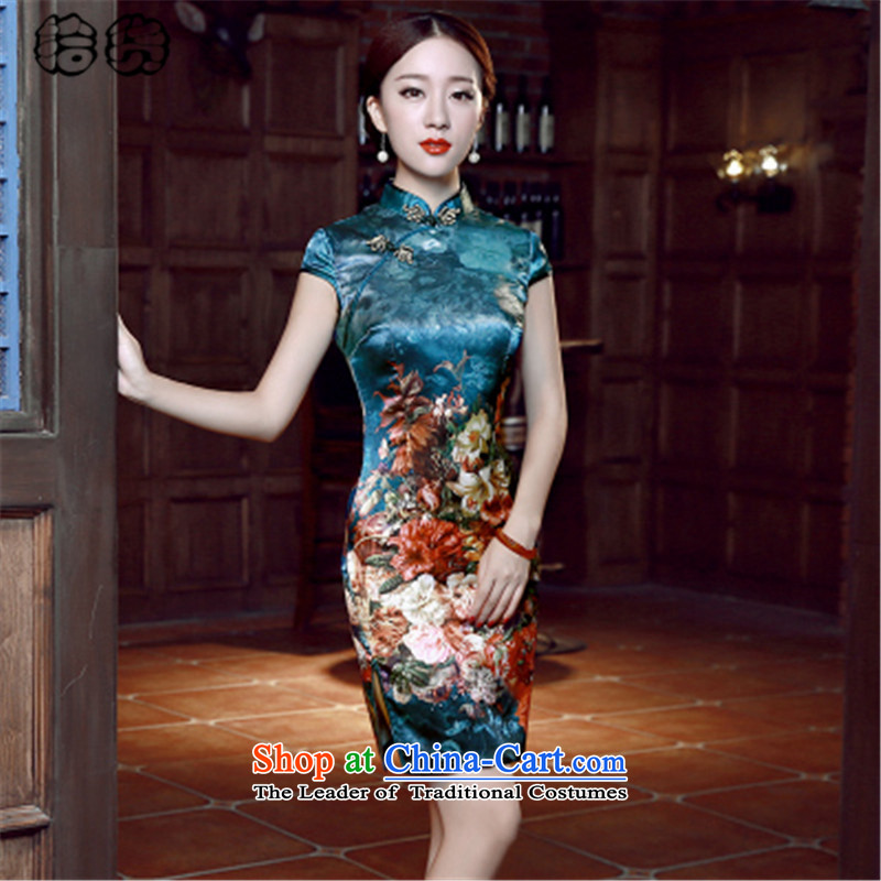 The 2015 summer, pickup qipao summer retro style cheongsam dress daily improved short of Sau San video thin Dresses Need badges of low-president's temperament cheongsam red (shihuo XXL, pickup) , , , shopping on the Internet