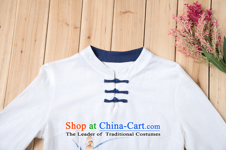 At the end of the autumn light women with ethnic stamp disc detained collar 7-sleeved T-shirt female republic of korea wind load HFH643 White M Tang Picture, prices, brand platters! The elections are supplied in the national character of distribution, so action, buy now enjoy more preferential! As soon as possible.