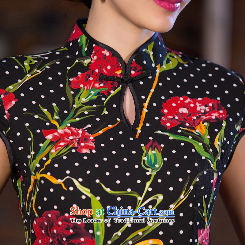 The cross-sa Linjiang sin everyday improvement in new long QIPAO) retro cheongsam dress cheongsam dress suit Q temperament 259  M, the cross-sa suit shopping on the Internet has been pressed.