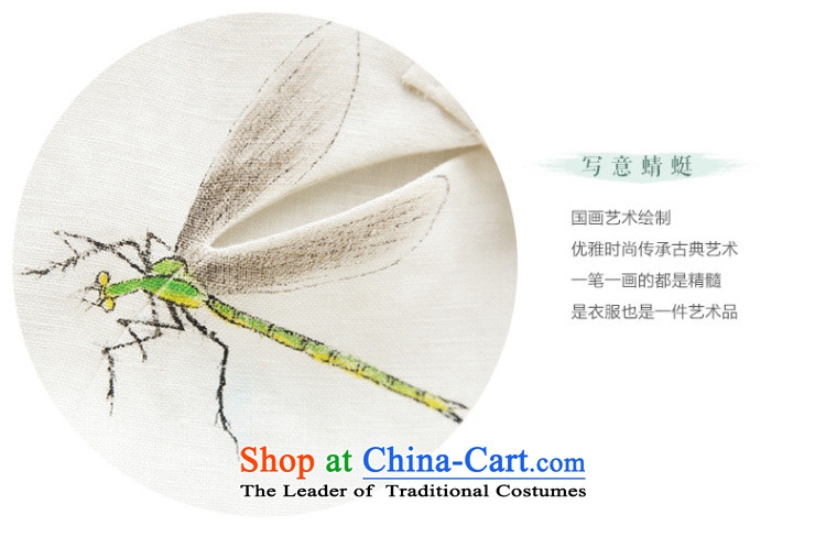 New summer ink hand-painted dragonfly sleeveless shirt female linen T-shirt literary classic retro female Han-m White XL Photo, prices, brand platters! The elections are supplied in the national character of distribution, so action, buy now enjoy more preferential! As soon as possible.