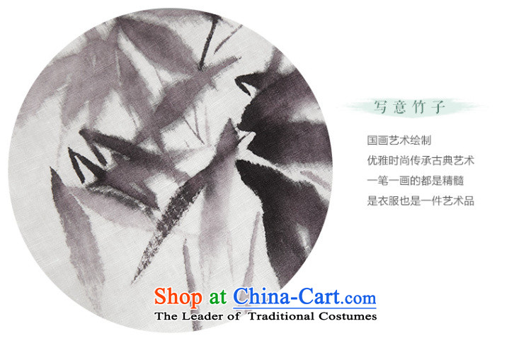 The original innovation, 2015 ink hand-painted bamboo linen clothes and elegant reminiscent of the Women's Long Sleeve, collar deep all pictures, prices, L brand platters! The elections are supplied in the national character of distribution, so action, buy now enjoy more preferential! As soon as possible.