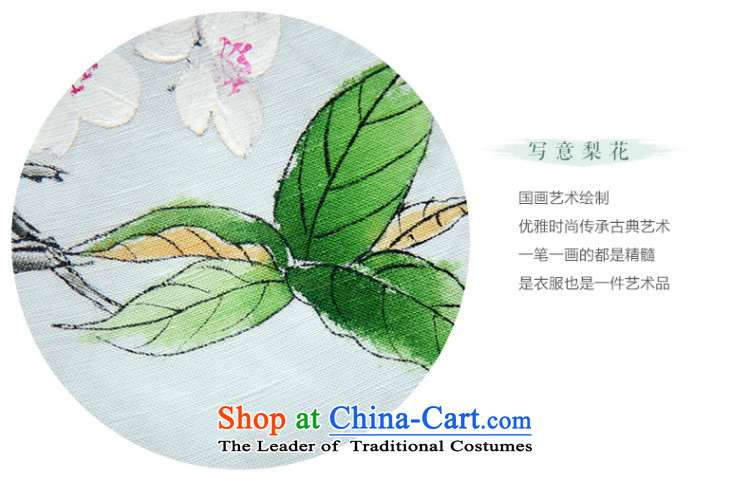 Summer 2015 new ink hand-painted ethnic cotton linen dresses Chinese skirts language arts Han-dresses cyan M picture, prices, brand platters! The elections are supplied in the national character of distribution, so action, buy now enjoy more preferential! As soon as possible.