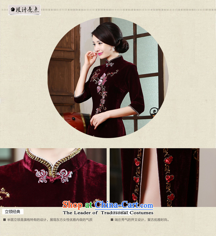 Long wedding dress wedding MOM Pack Kim scouring pads cheongsam dress in 2015 new elderly in summer and autumn wine red 3XL picture, prices, brand platters! The elections are supplied in the national character of distribution, so action, buy now enjoy more preferential! As soon as possible.