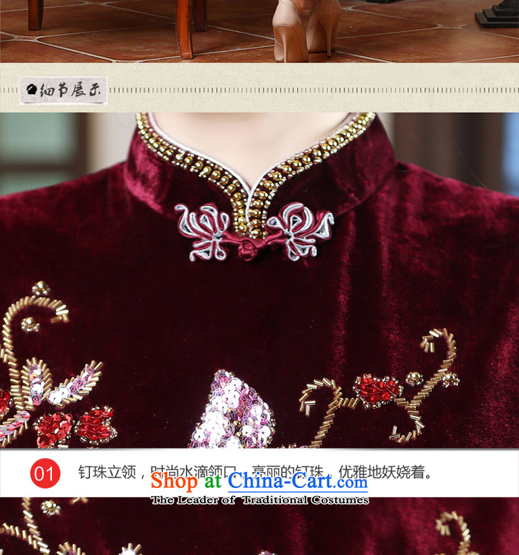 Long wedding dress wedding MOM Pack Kim scouring pads cheongsam dress in 2015 new elderly in summer and autumn wine red 3XL picture, prices, brand platters! The elections are supplied in the national character of distribution, so action, buy now enjoy more preferential! As soon as possible.