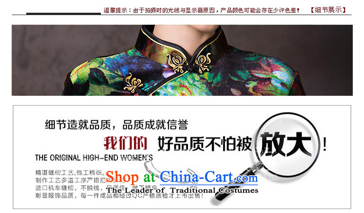 The Yasukuni Shrine Pak 2015 Autumn 歆 load new retro style qipao qipao velvet skirt improved 7 cuff cheongsam dress QD260 picture color pictures, prices, XL brand platters! The elections are supplied in the national character of distribution, so action, buy now enjoy more preferential! As soon as possible.