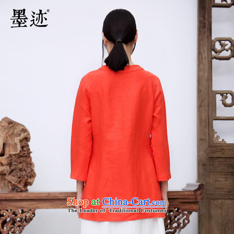 The new summer 2015 ink Tang Dynasty Chinese Han-retro ethnic cotton linen clothes loose brown - pre-sale three days - XL, ink has been pressed shopping on the Internet