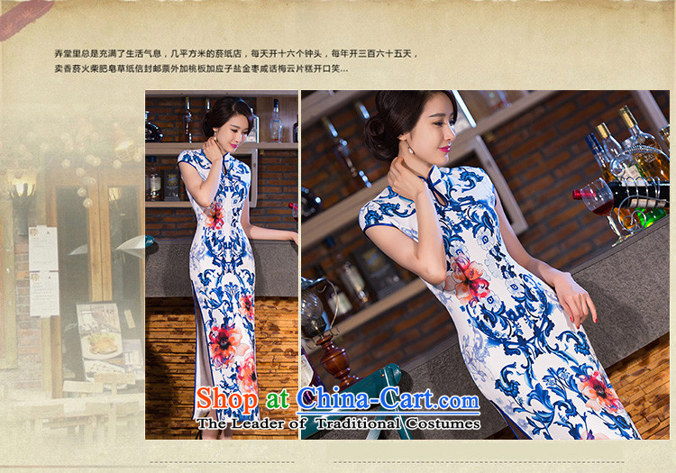 The cross-century 歆 porcelain cheongsam dress in new long qipao Stylish retro Sau San Graphics Improvement and slender cheongsam dress QD270 picture color pictures, prices, XL brand platters! The elections are supplied in the national character of distribution, so action, buy now enjoy more preferential! As soon as possible.