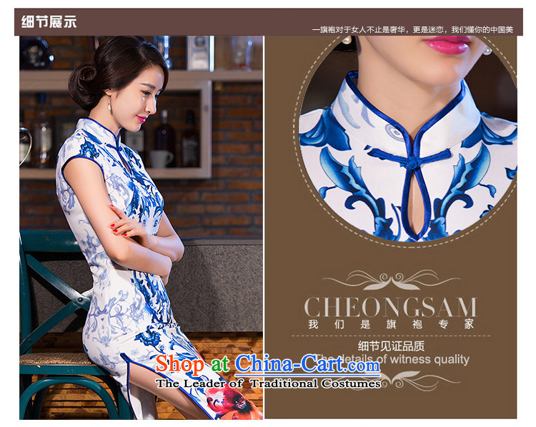 The cross-century 歆 porcelain cheongsam dress in new long qipao Stylish retro Sau San Graphics Improvement and slender cheongsam dress QD270 picture color pictures, prices, XL brand platters! The elections are supplied in the national character of distribution, so action, buy now enjoy more preferential! As soon as possible.