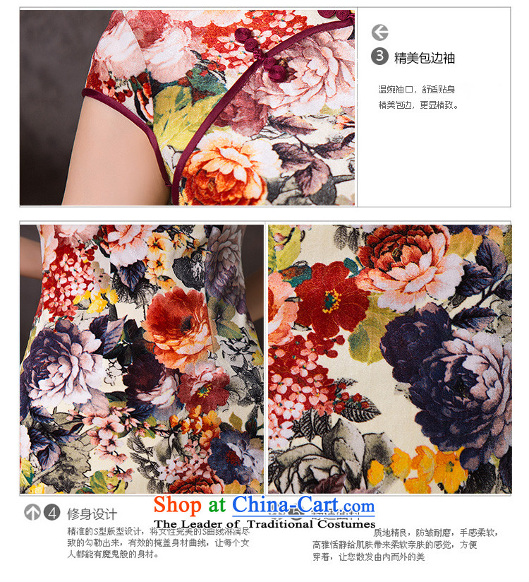 The cross-Sha Wan cloud autumn 2015 replacing skirt new qipao velvet temperament qipao improved retro style qipao dresses Chinese Dress Suit M pictures Q 265, prices, brand platters! The elections are supplied in the national character of distribution, so action, buy now enjoy more preferential! As soon as possible.