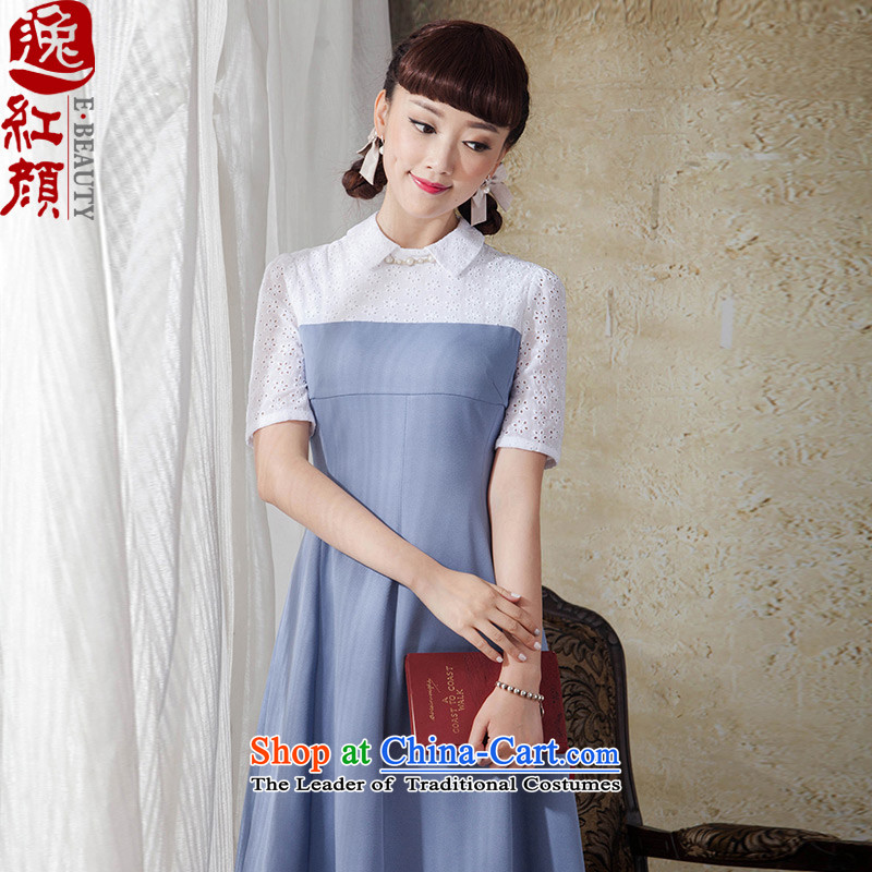 A Pinwheel Without Wind Lam Tin Yat-yuk?autumn 2015 new embroidery engraving dresses knocked color spell followed Sau San dresses gray?S