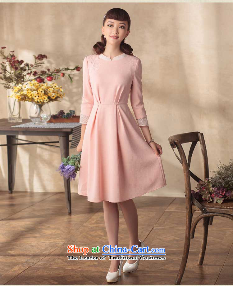 Lady Hua Yi Yi dresses in summer 2015 skirt the new national culture and arts female breast embroidery wind dresses pink   XL Photo, prices, brand platters! The elections are supplied in the national character of distribution, so action, buy now enjoy more preferential! As soon as possible.