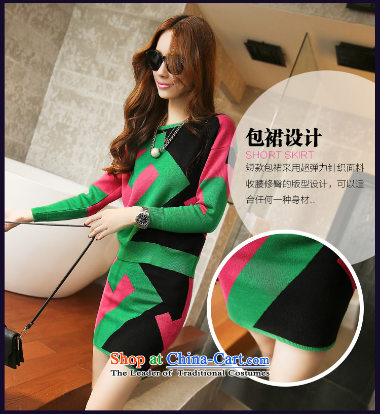 Load New 6003# autumn stitching of color knitting kit skirt knocked two piece black blue are code picture, prices, brand platters! The elections are supplied in the national character of distribution, so action, buy now enjoy more preferential! As soon as possible.