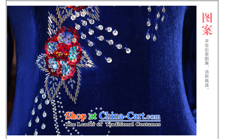 Time the new 2015 Syria cheongsam dress improvements Kim scouring pads in the retro in older wedding dresses mother load cuff dresses blue XXL picture, prices, brand platters! The elections are supplied in the national character of distribution, so action, buy now enjoy more preferential! As soon as possible.