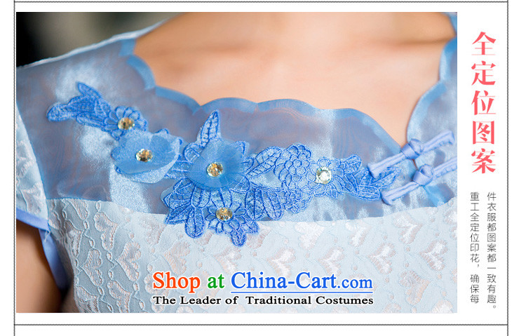 Time-to-day qipao 2015 Syria new short of adolescent girls skirt light blue autumn load improved cheongsam dress skyblue retro Sau San L picture, prices, brand platters! The elections are supplied in the national character of distribution, so action, buy now enjoy more preferential! As soon as possible.