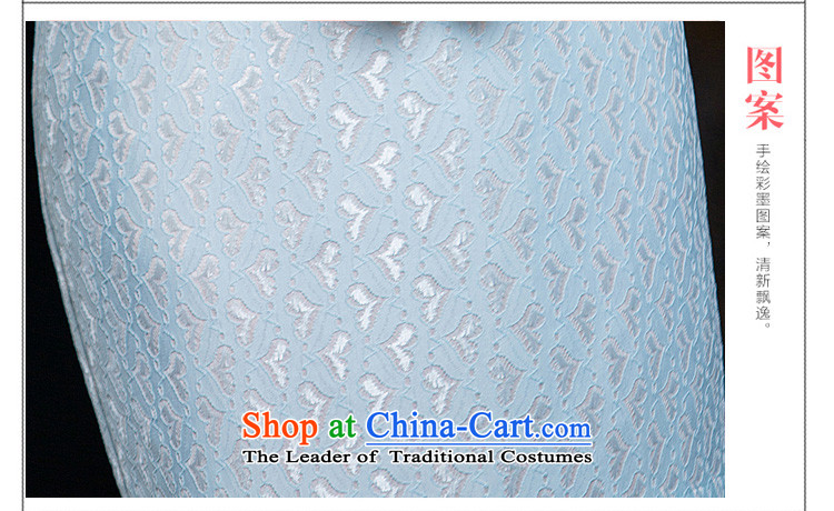 Time-to-day qipao 2015 Syria new short of adolescent girls skirt light blue autumn load improved cheongsam dress skyblue retro Sau San L picture, prices, brand platters! The elections are supplied in the national character of distribution, so action, buy now enjoy more preferential! As soon as possible.