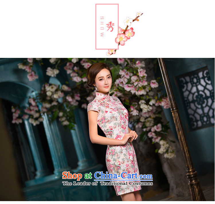 Time Syrian  cheongsam dress for summer 2015 daily fresh floral improved gentlewoman qipao short of Sau San female cheongsam dress photo color pictures, prices, XL brand platters! The elections are supplied in the national character of distribution, so action, buy now enjoy more preferential! As soon as possible.