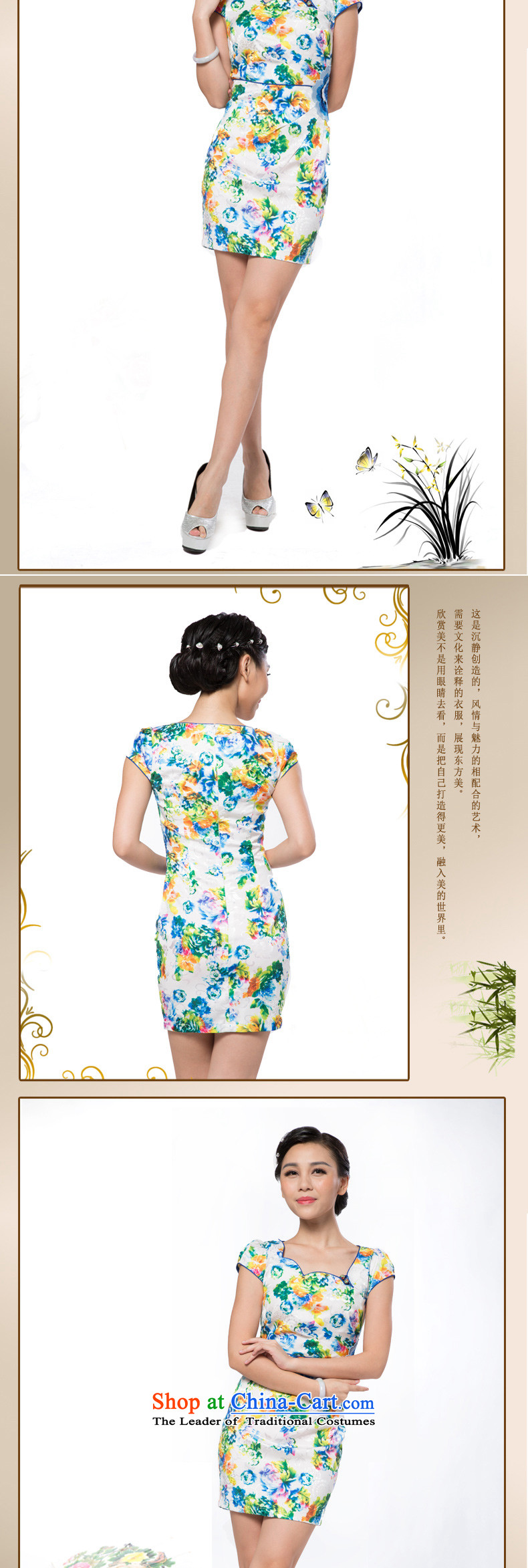 China following the new summer Gigi Lai and the relatively short time of Ms. qipao package and Sau San dresses qipao improved summer new women's name2 wind qipao gown embroidery short-sleeved white XL Photo, prices, brand platters! The elections are supplied in the national character of distribution, so action, buy now enjoy more preferential! As soon as possible.