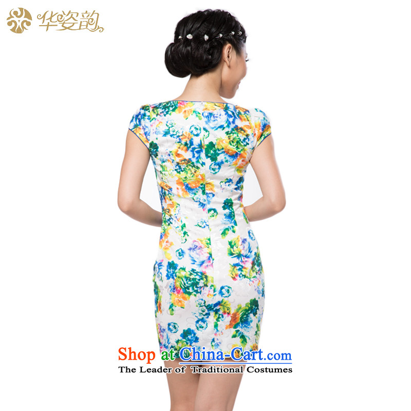 China following the new summer Gigi Lai and the relatively short time of Ms. qipao package and Sau San dresses qipao improved summer new women's name2 wind qipao gown embroidery short-sleeved white XL, China has been pressed to Gigi Lai shopping on the In