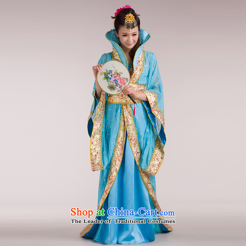 Time of the Tang dynasty princess Gwi-Syrian fairies skirt clothing palace tail Queen's princess sub-stage costumes Tang dynasty historian pink floor are suitable for time code 160-175cm, Syrian shopping on the Internet has been pressed.