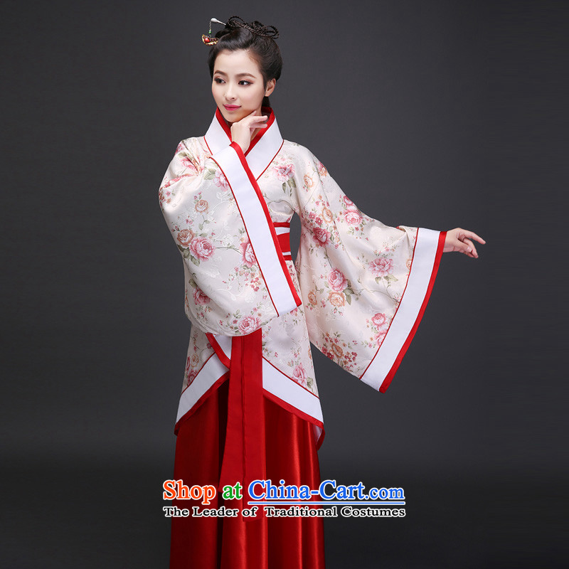 Syria Han-time loading of ancient costumes costume fairies skirt women clothes You can multi-select attributes by using the tracks were deep red floral improvements Yi Han-white photo building are suitable for pictures, 160-175cm code price, brand platters! The elections are supplied in the national character of distribution, so action, buy now enjoy more preferential! As soon as possible.