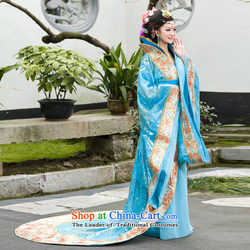 Time Syrian videos costume Gwi-Tang dynasty princess fairies clothing after her ancient costumes tail Tang Women's clothes cosplay photo building photo album will affect the pink 160-175cm, suitable for time Syrian shopping on the Internet has been presse