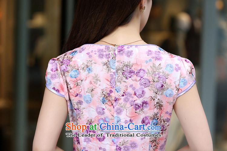 The Princess Of new women's 2015 Yan-round-neck collar embroidered dress qipao qipao Sau San 0990# pink XL Photo, prices, brand platters! The elections are supplied in the national character of distribution, so action, buy now enjoy more preferential! As soon as possible.