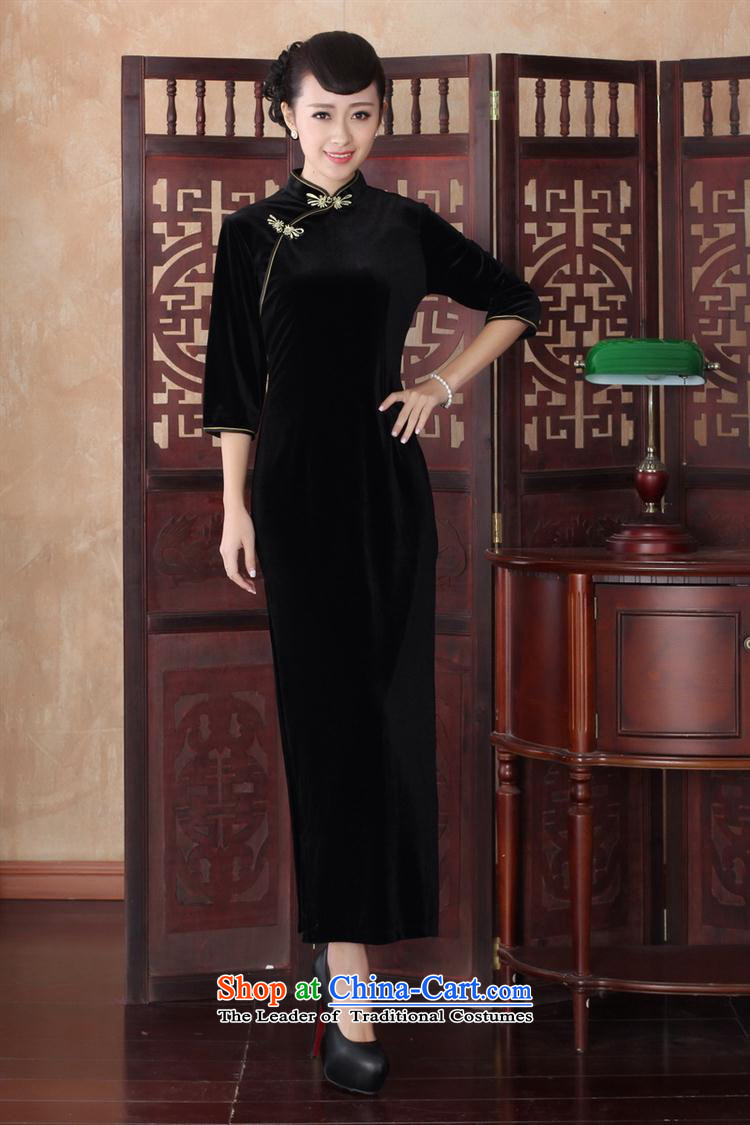 New autumn and winter dresses in sexy qipao stretch of solid color sleeves elegance long skirt SRCQ003 Kim scouring pads qipao XXL picture, prices, brand platters! The elections are supplied in the national character of distribution, so action, buy now enjoy more preferential! As soon as possible.