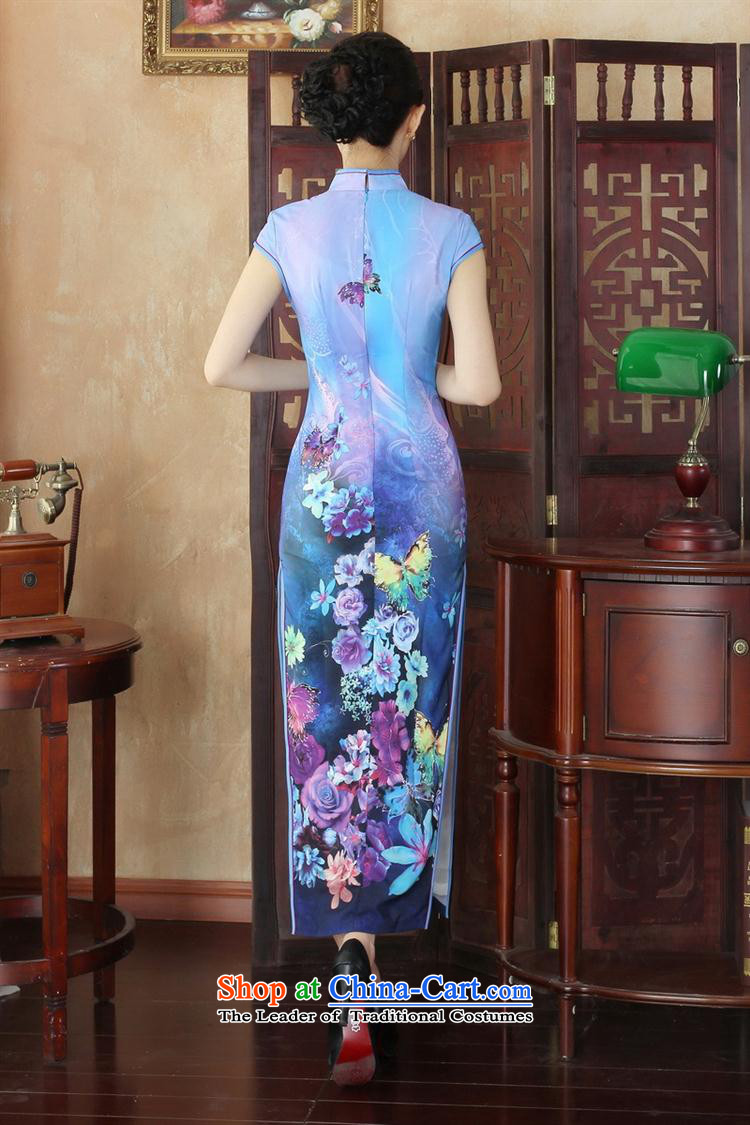 New Spring and Autumn long cheongsam high on the forklift truck and sexy retro large ceremonial stage performances dinner gown CQP002 S picture, prices, brand platters! The elections are supplied in the national character of distribution, so action, buy now enjoy more preferential! As soon as possible.