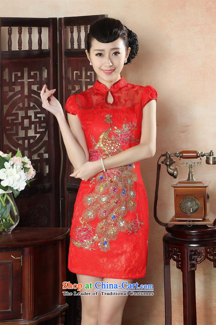 Elegant new dulls the skirt Fashion, bridal cheongsam dress short temperament gentlewoman embroidery cheongsam LS0010 Sau San XXL picture, prices, brand platters! The elections are supplied in the national character of distribution, so action, buy now enjoy more preferential! As soon as possible.