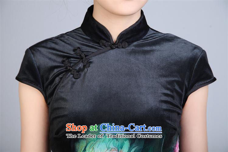 Tang Dynasty qipao TD0003 Stretch Wool poster stylish Kim Classic short-sleeved short black XXL pictures, qipao price, brand platters! The elections are supplied in the national character of distribution, so action, buy now enjoy more preferential! As soon as possible.