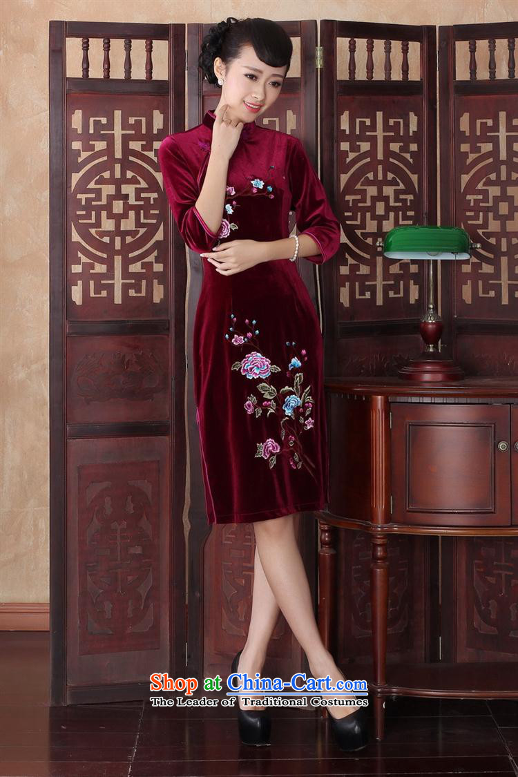 In the medium to long term, qipao tailoring the elderly in the long-sleeved xl wedding dresses mother Kim qipao skirt SRZX0017 velvet S picture, prices, brand platters! The elections are supplied in the national character of distribution, so action, buy now enjoy more preferential! As soon as possible.