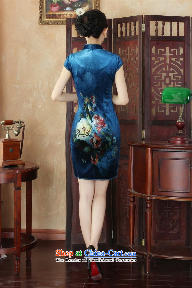 Retro style qipao Kim velvet Sau San Tong replacing short) S pictures, price SRDX0003, brand platters! The elections are supplied in the national character of distribution, so action, buy now enjoy more preferential! As soon as possible.