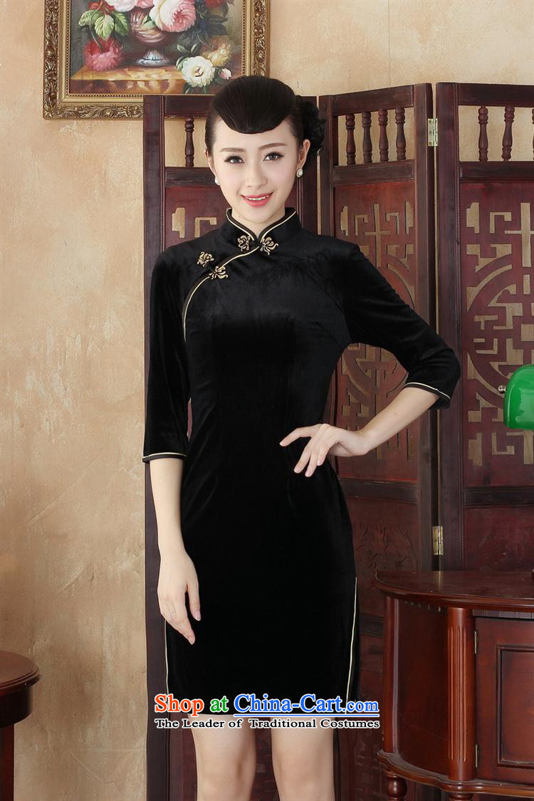 Retro style qipao skirt the elderly in embroidery mother qipao skirt Kim Wool Velvet cheongsam dress SRZX0003 daily XL Photo, prices, brand platters! The elections are supplied in the national character of distribution, so action, buy now enjoy more preferential! As soon as possible.