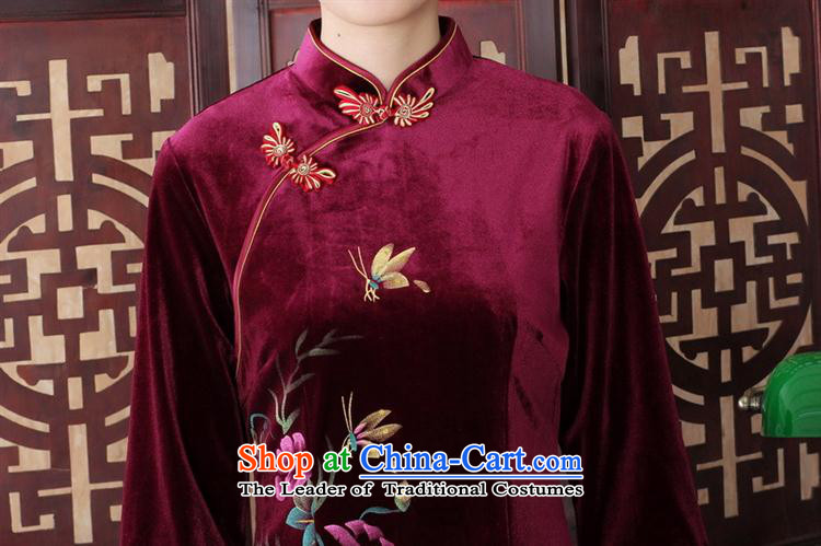 New autumn retro look elegant qipao Kim velvet video thin stylish lady in the Sau San cheongsam dress SRZX0013 cuff XL Photo, prices, brand platters! The elections are supplied in the national character of distribution, so action, buy now enjoy more preferential! As soon as possible.
