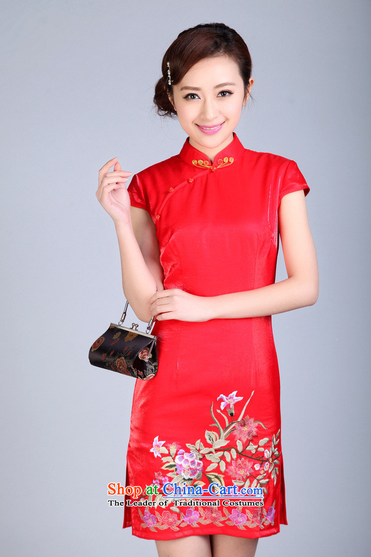 Tang dynasty cheongsam embroidery spend daily retro marriage wedding ceremonies show short qipao black M picture, prices, brand platters! The elections are supplied in the national character of distribution, so action, buy now enjoy more preferential! As soon as possible.