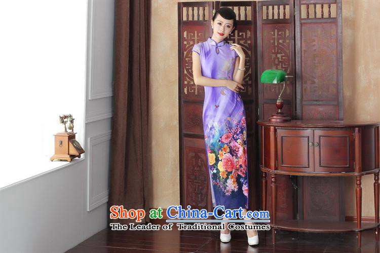 Stylish retro high autumn of the forklift truck diamond long cheongsam dress qipao banquet theatrical performances CQP003 L picture, prices, brand platters! The elections are supplied in the national character of distribution, so action, buy now enjoy more preferential! As soon as possible.